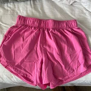 pink athletic shorts